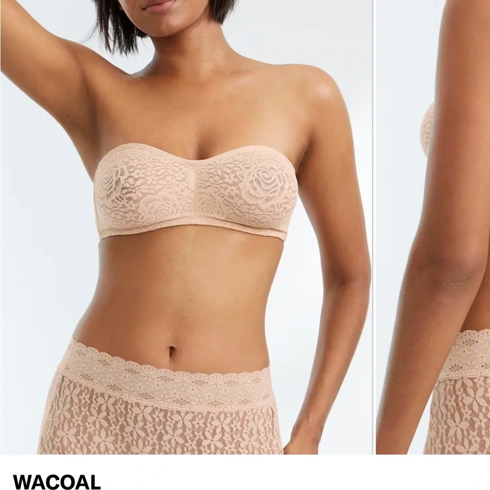 Wacoal Lace Strapless Bra in Beige - Picture 8 of 10